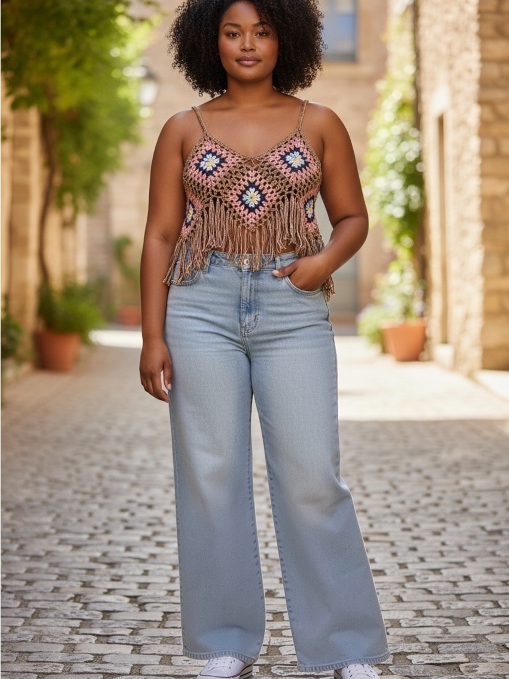 Fashion Nova Light Wash Wide Leg Denim Jeans Size 18